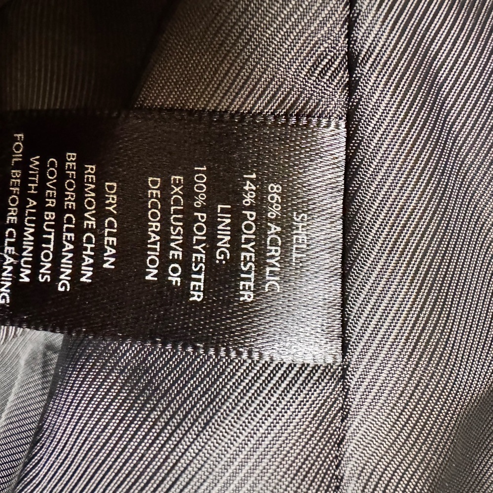 White House Black Market Black Metallic Tweed Jacket Blazer Women’s 10 - Picture 5 of 6